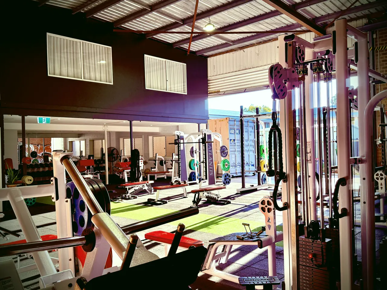 The Tribe strength room opening onto the yard